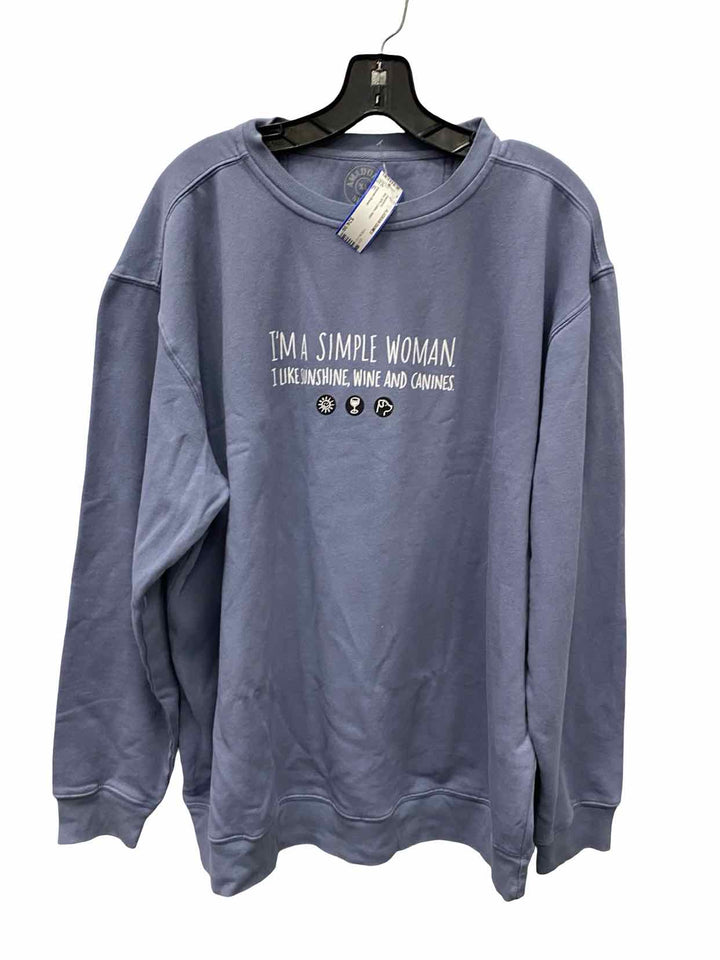 Unknown Brand Size XL Blue 80% Cotton Sweatshirt