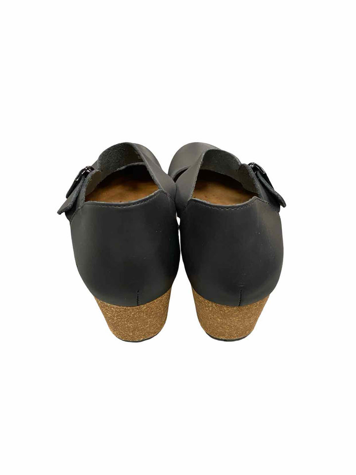 Papillio by Birkenstock Shoe Size 38 Black Leather Mary Heels