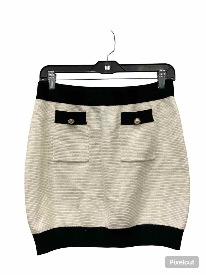 Cider Size L White Black Skirt