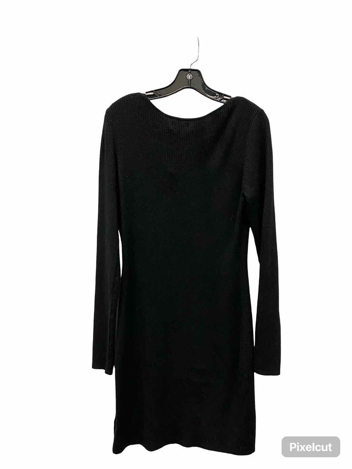 Gap Size L Black Ribbed Dress