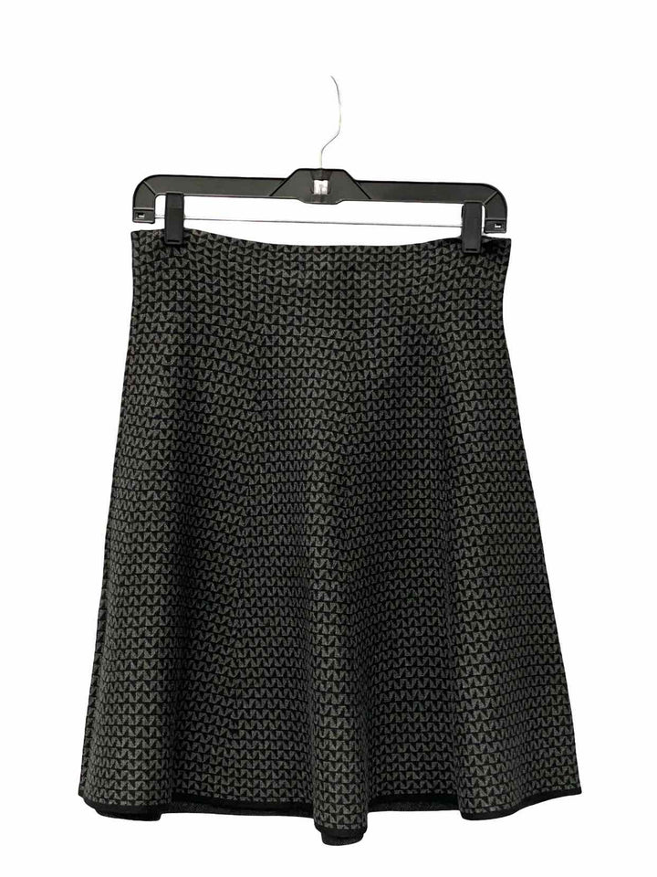 Max Studio Size L Gray Print Skirt