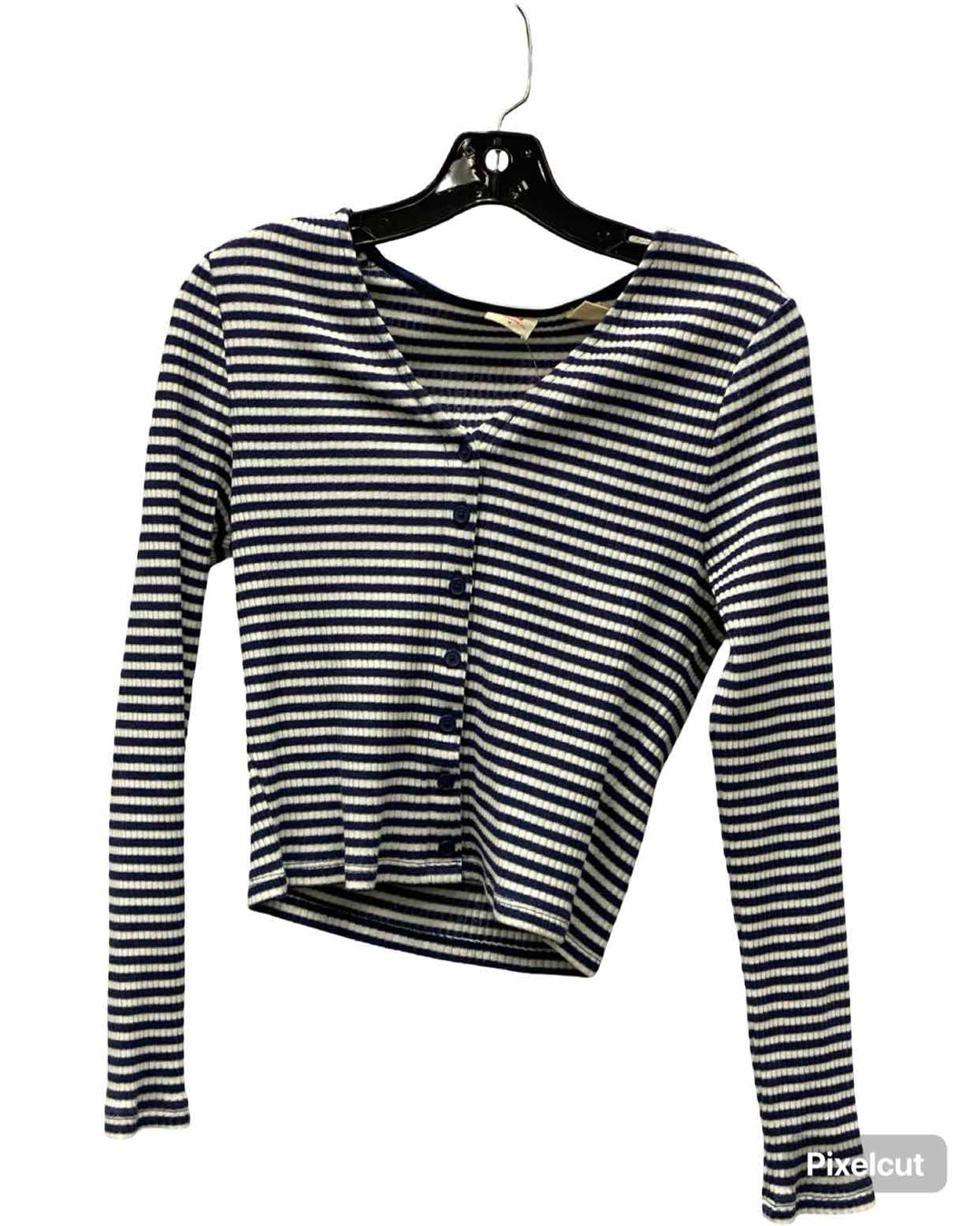 Levi's Size M Blue White Stripes Long Sleeve Shirts