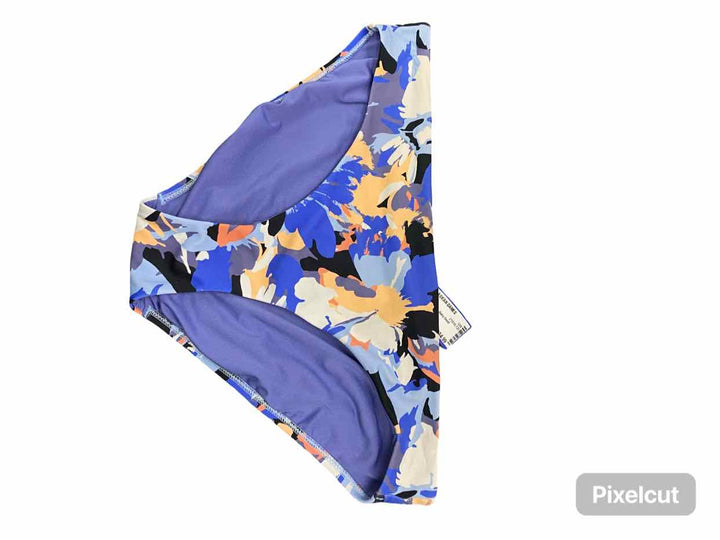 Athleta Size M Purple Yellow Floral Backless Swimsuit Bottom
