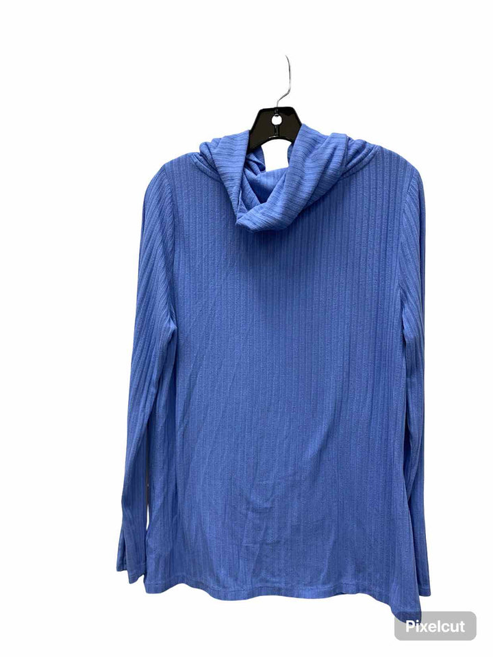 Lands End Size M Blue Long Sleeve Shirts