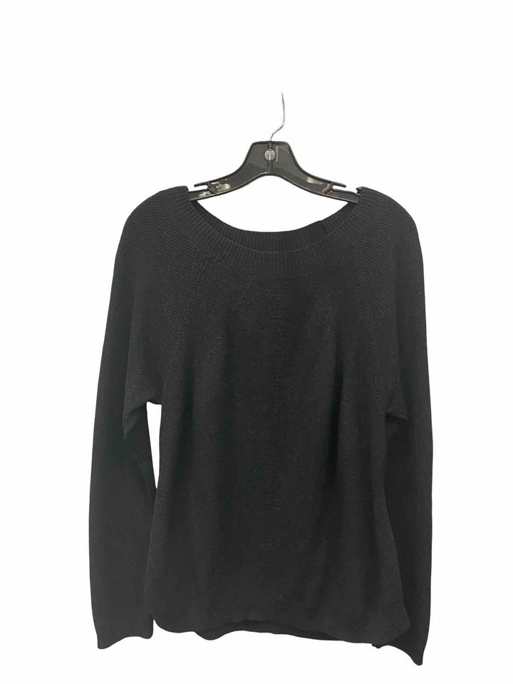 Title Nine Size L Black 60% Merino Wool Sweater