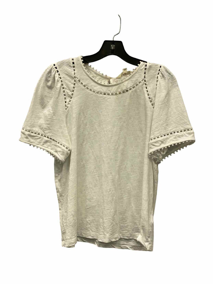 Boden Size 8 White Short Sleeve Shirts
