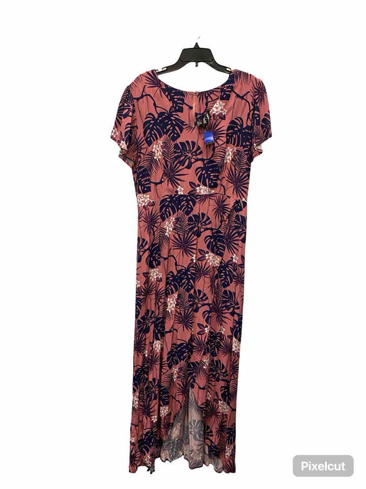 Mod Cloth Size 12 Pink Purple Floral Dress