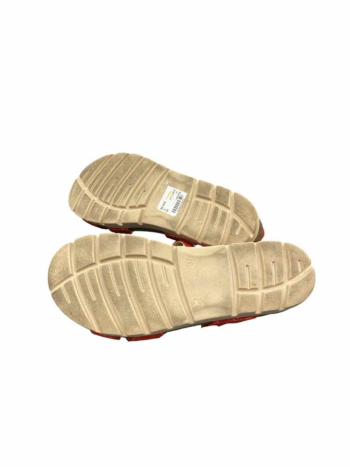 Plakton Shoe Size 37 Red Leather Sandals