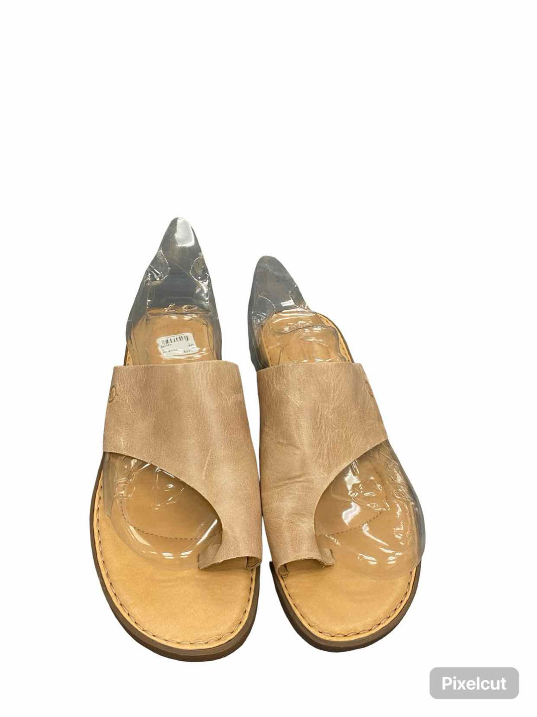 Born Shoe Size 9 Brown Leather Hinti Toe Loop Slides Sandals