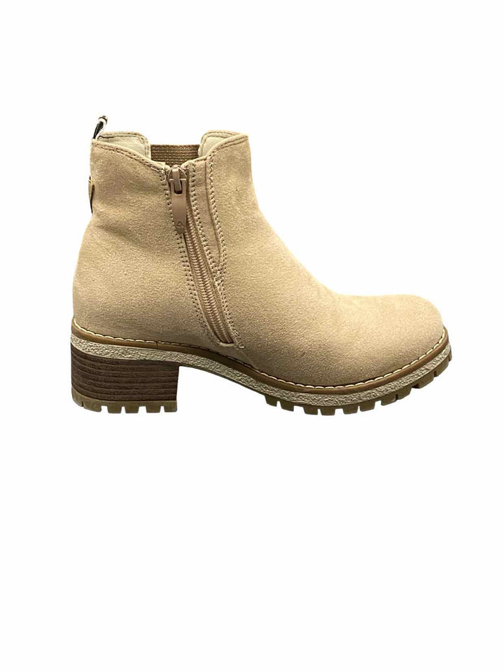 Patrizia Shoe Size 36 Beige Textile Faux Fur Lined Boots(Ankle)