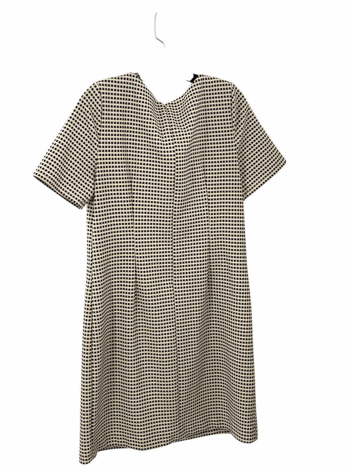 Sami + Dani Size 12 White Black Print Dress