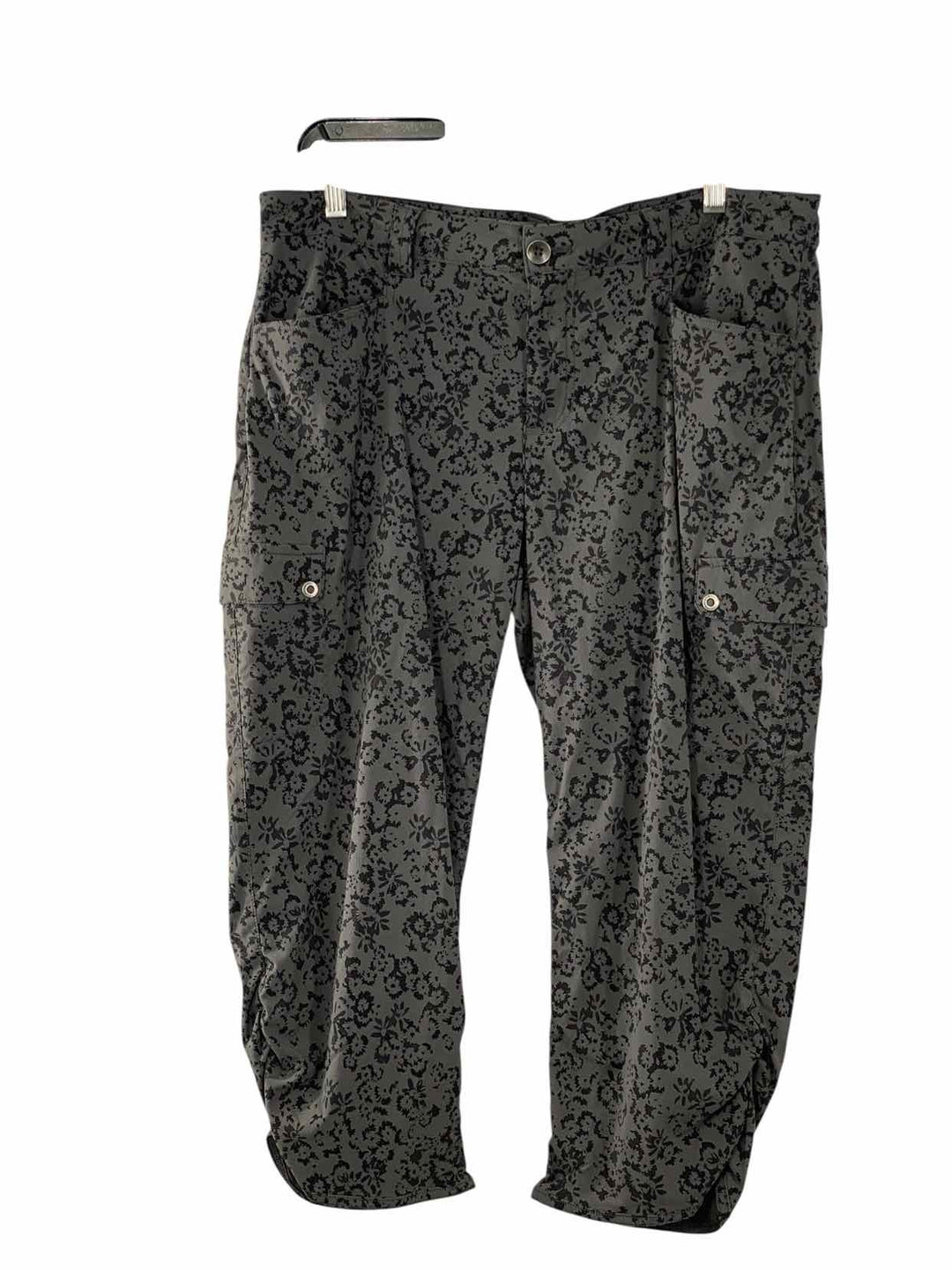 Eddie Bauer Size 12 Gray Floral Pants