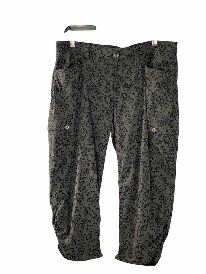 Eddie Bauer Size 12 Gray Floral Pants