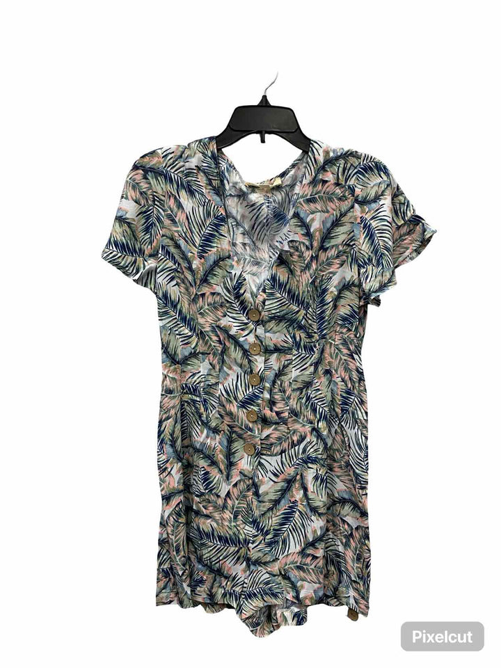 Lovestitch Size M Green Blue Leaf Dress