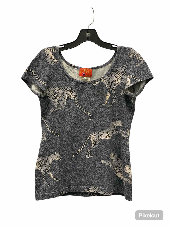 Kenzo Size M Gray Cheetah Short Sleeve Shirts