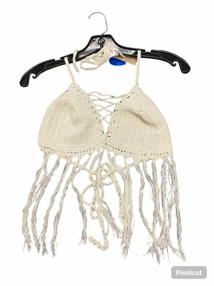 Unknown Brand Size S Cream Lace Tank Top