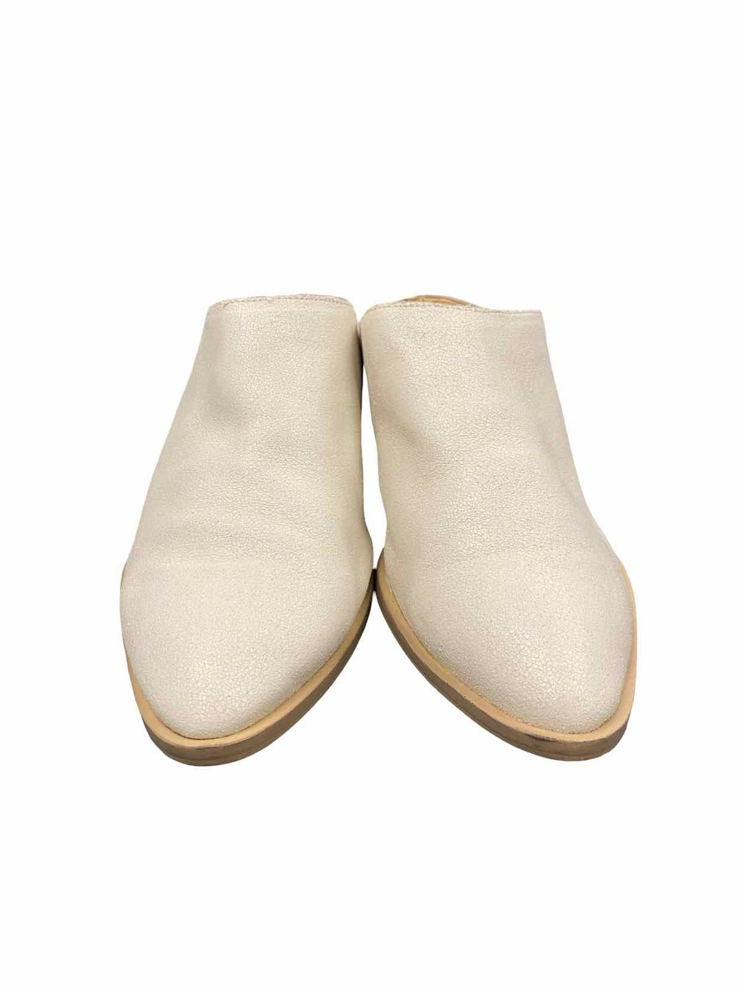 Sole Society Shoe Size 11 Cream Leather Mules Heels