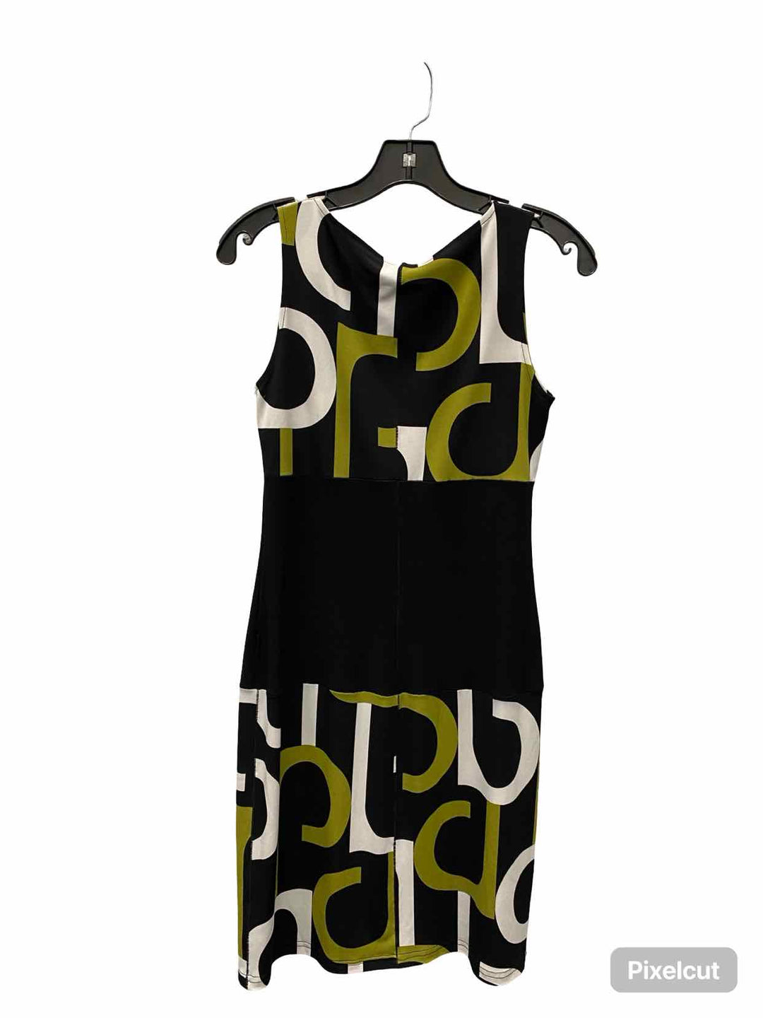 Joseph Ribkoff Size 6 Black Green Dress