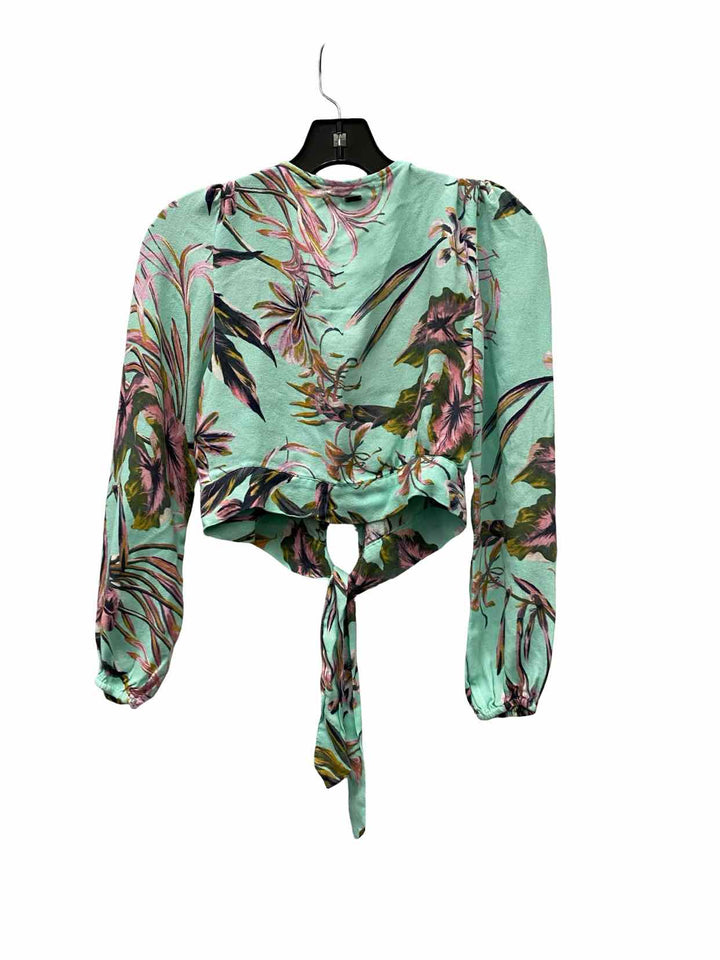 O'Neill Size S Blue Floral Long Sleeve Shirts