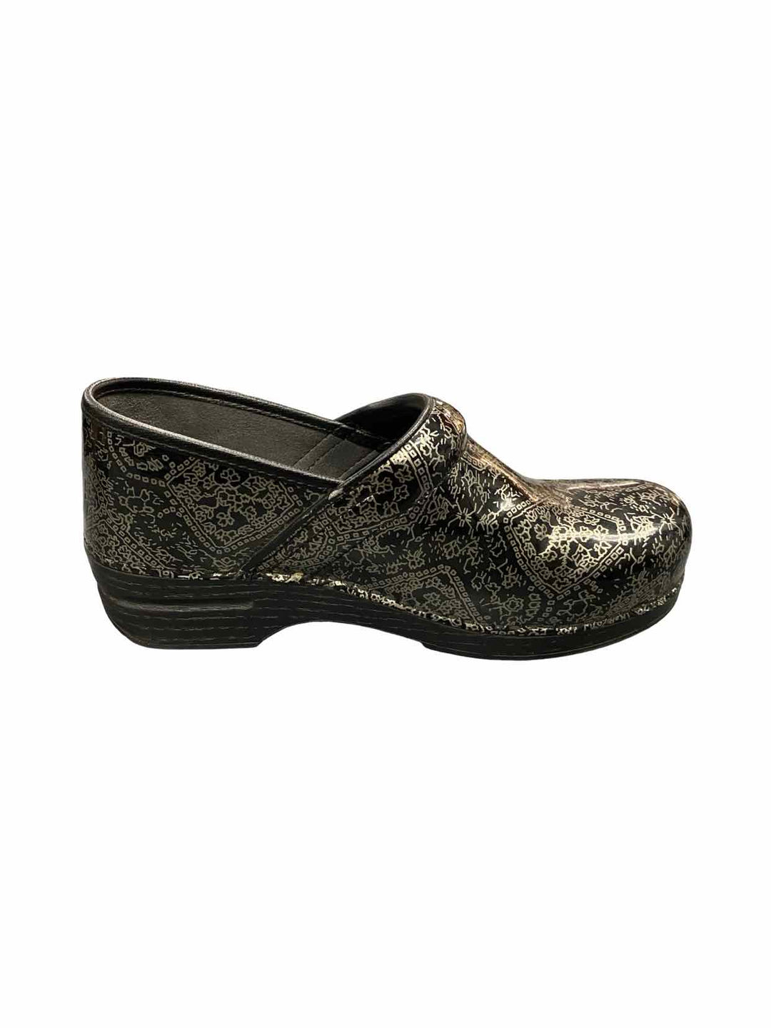 Dansko Shoe Size 40 Black Silver Clogs