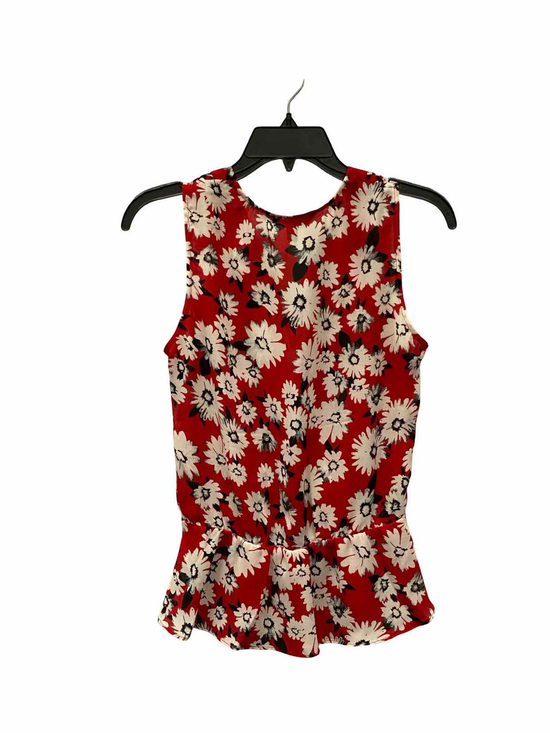 Banana Republic Size XS Red White Floral Tank Top