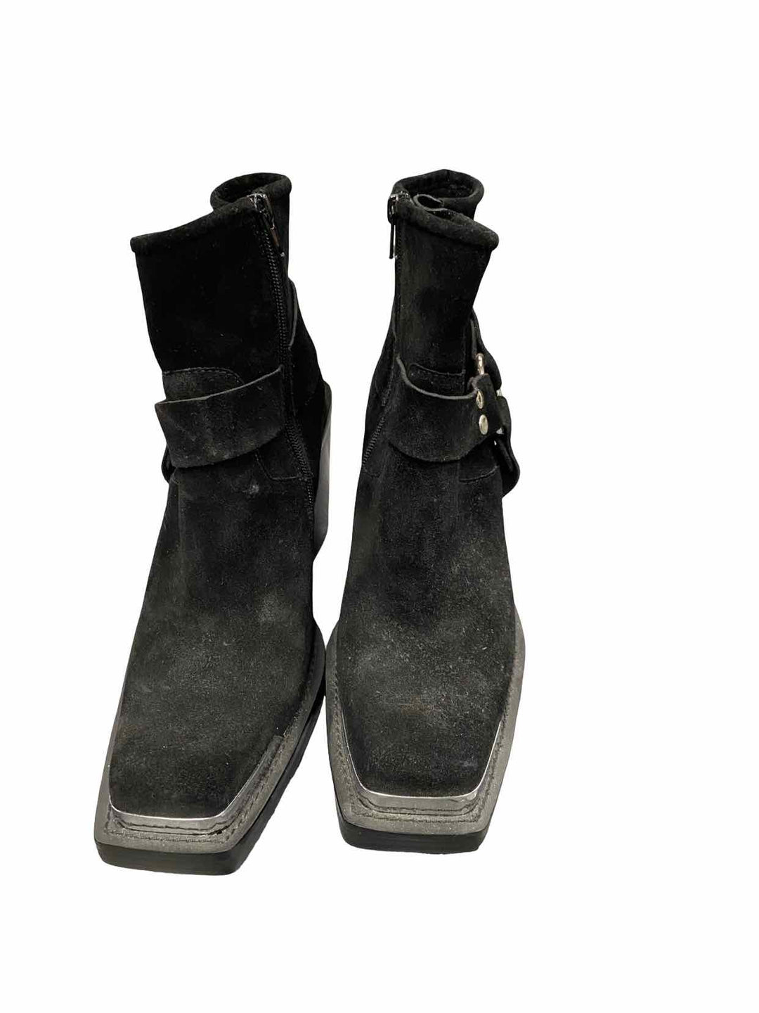 Jeffrey Campbell Shoe Size 8.5 Black Handler Moto Boots(Ankle)