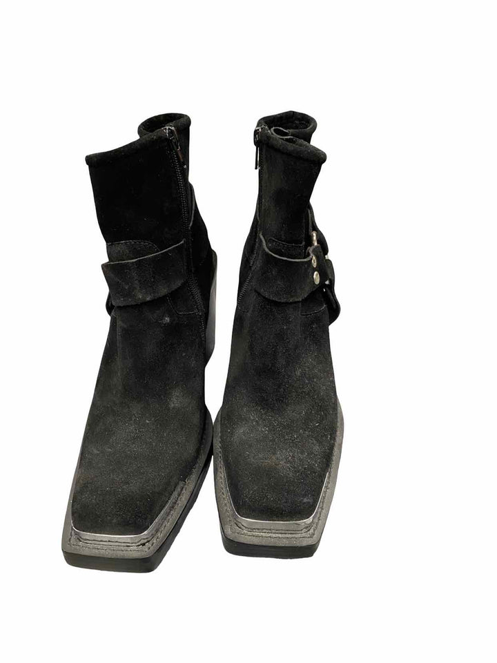 Jeffrey Campbell Shoe Size 8.5 Black Handler Moto Boots(Ankle)