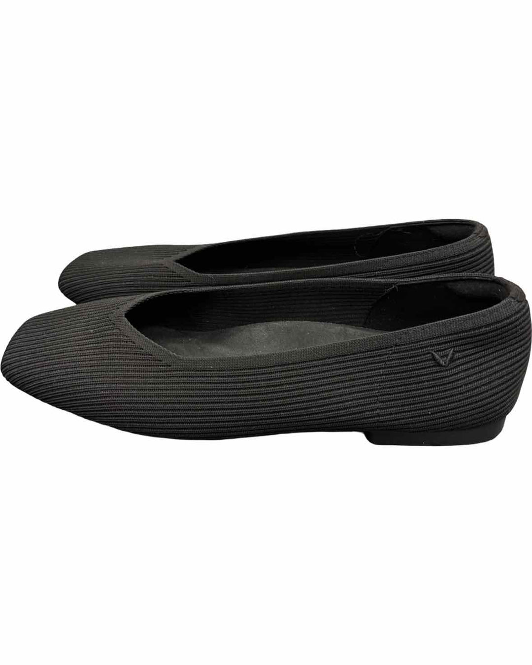 Vivaia Shoe Size 41.5 Black Square-Toe V-Cut Flats