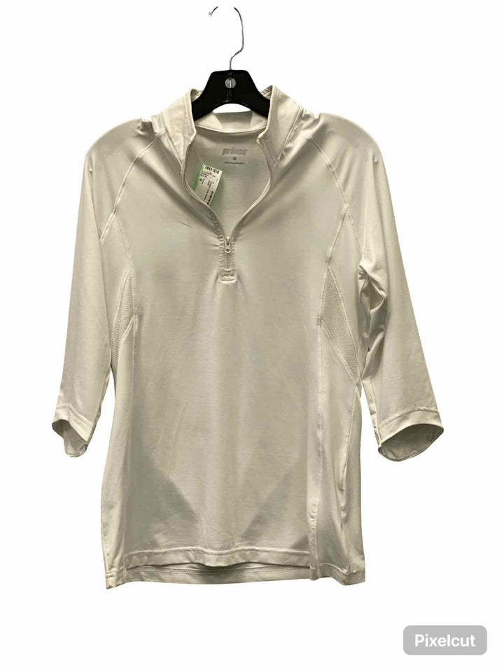 Prince Size M White Athletic Long Sleeve