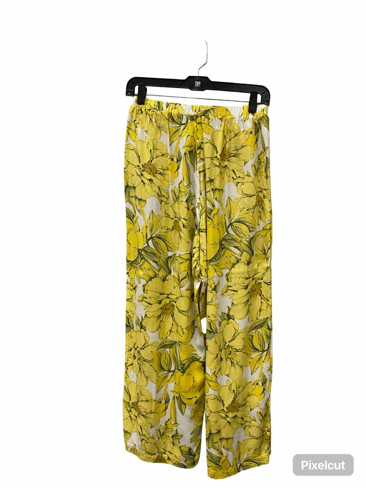 Rose & Olive Size S Yellow Floral Pants