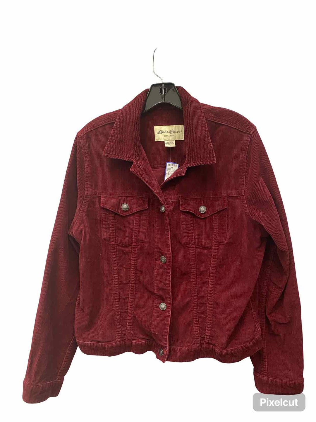 Eddie Bauer Size L Burgundy Corduroy Jacket
