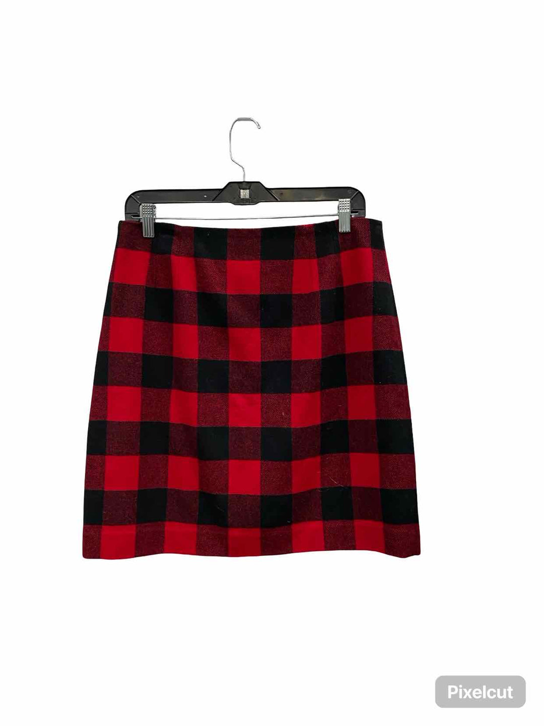 Talbots Size 10P Black Red Plaid Skirt