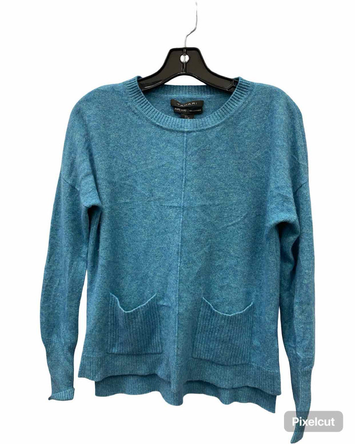 Tahari Size S Blue 100% cashmere Sweater
