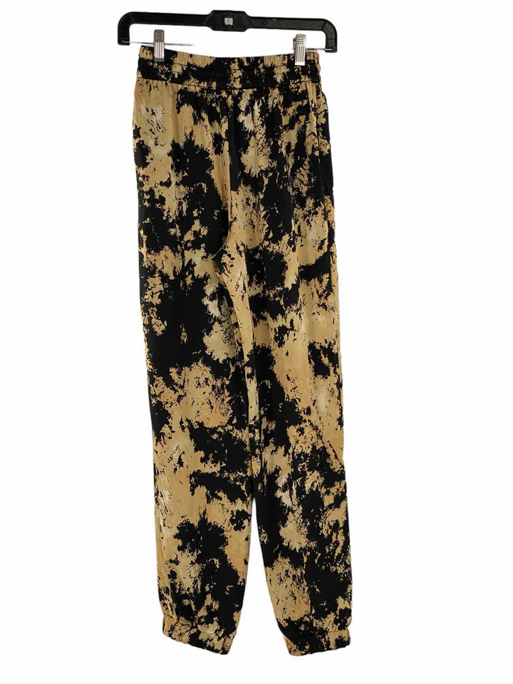 Open Edit Size XXS Black Brown Print Pants