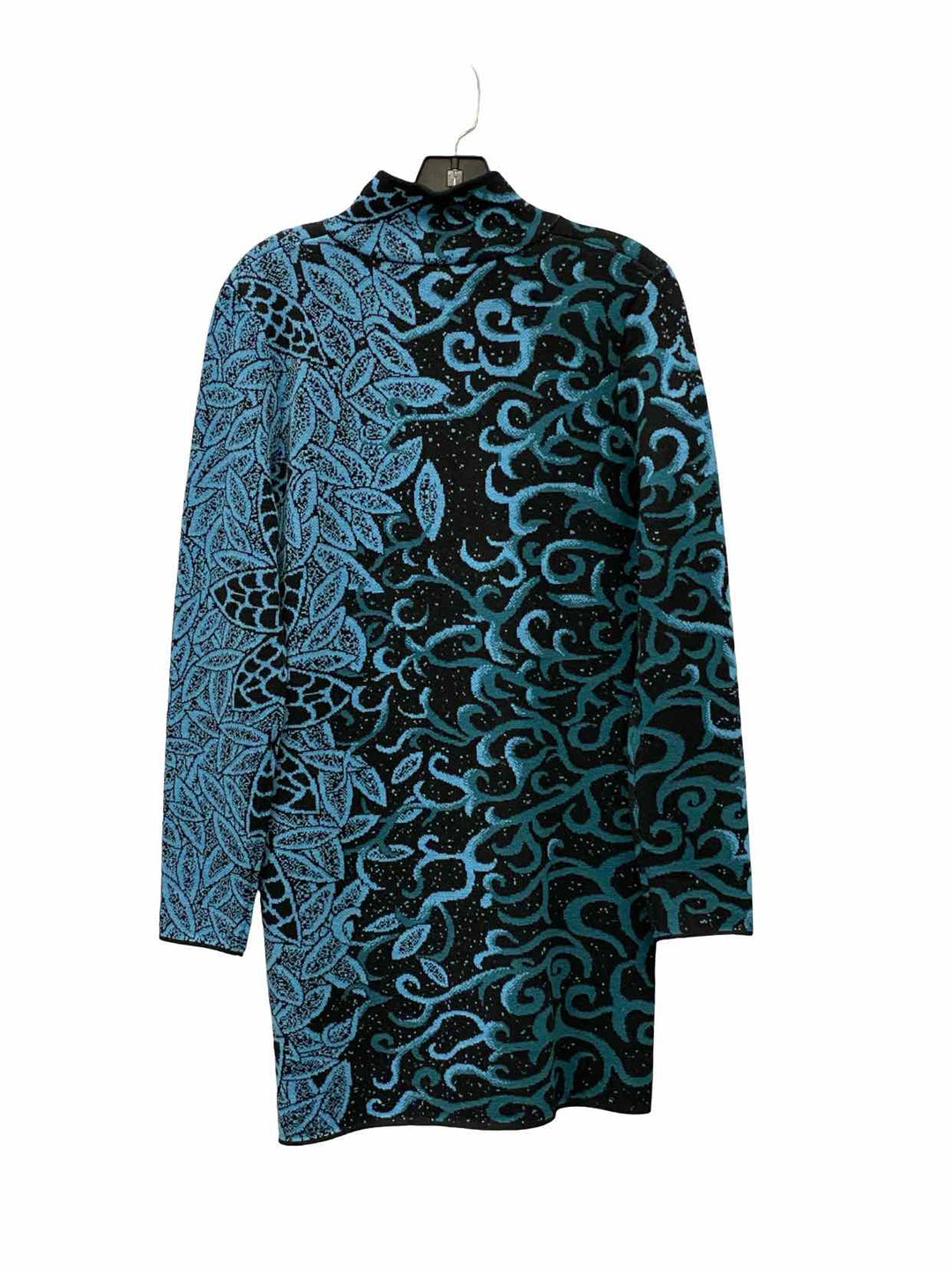 Icelandic Designs Size M Blue Black 100% Merino Wool Jacket