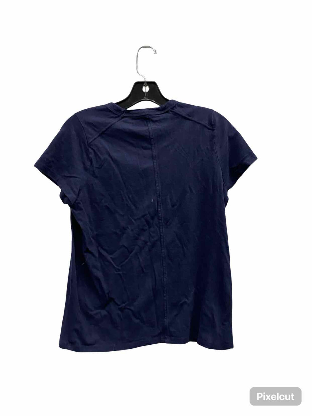 Banana Republic Size L Navy Blue 60% Cotton Short Sleeve Shirts