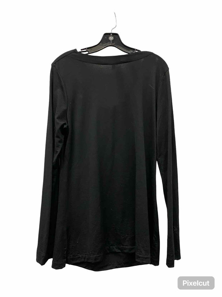 ibex Size L Black 100% Merino Wool Long Sleeve Shirts