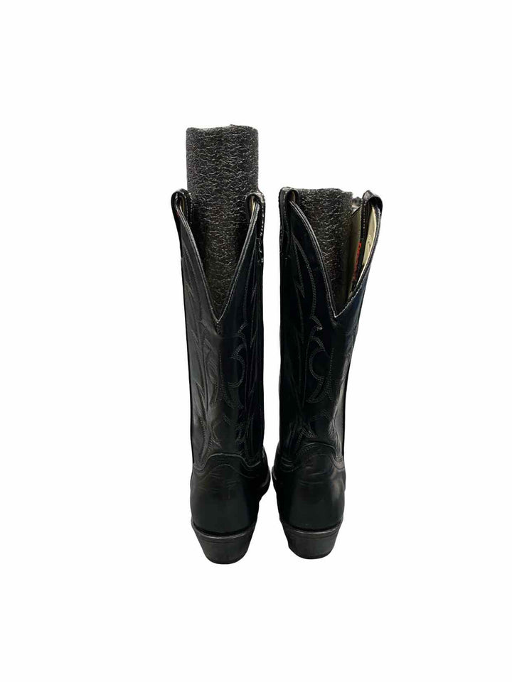 Laredo Shoe Size 6 Black Leather Cowboy Boots(knee)