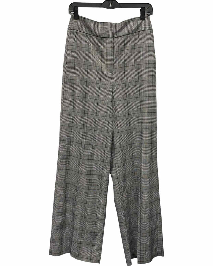 Calvin Klein Size 4 Grey Black & White Checkered Pants