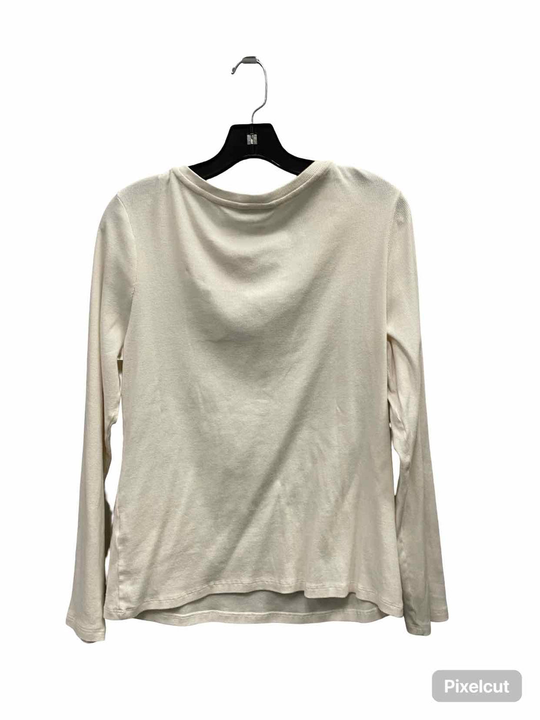 Banana Republic Size L Cream 96% Cotton Long Sleeve Shirts