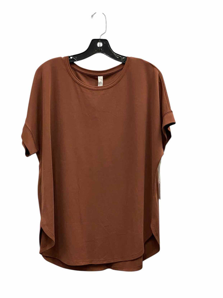 Stylus Size L Brown Short Sleeve Shirts