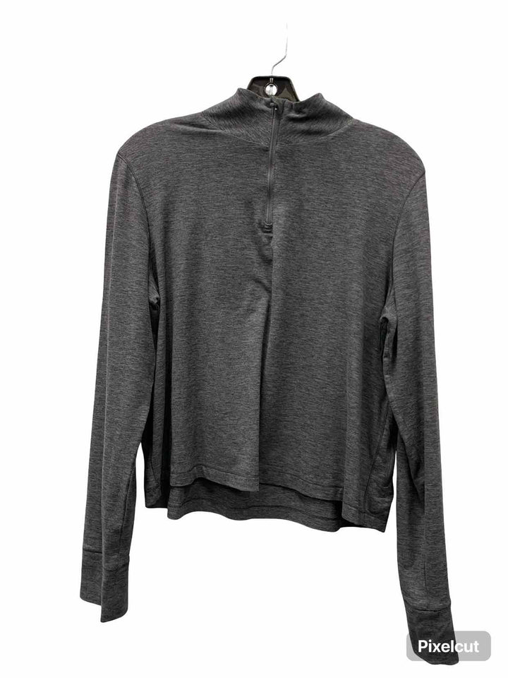90 Degrees by Reflex Size M Gray Athletic Long Sleeve