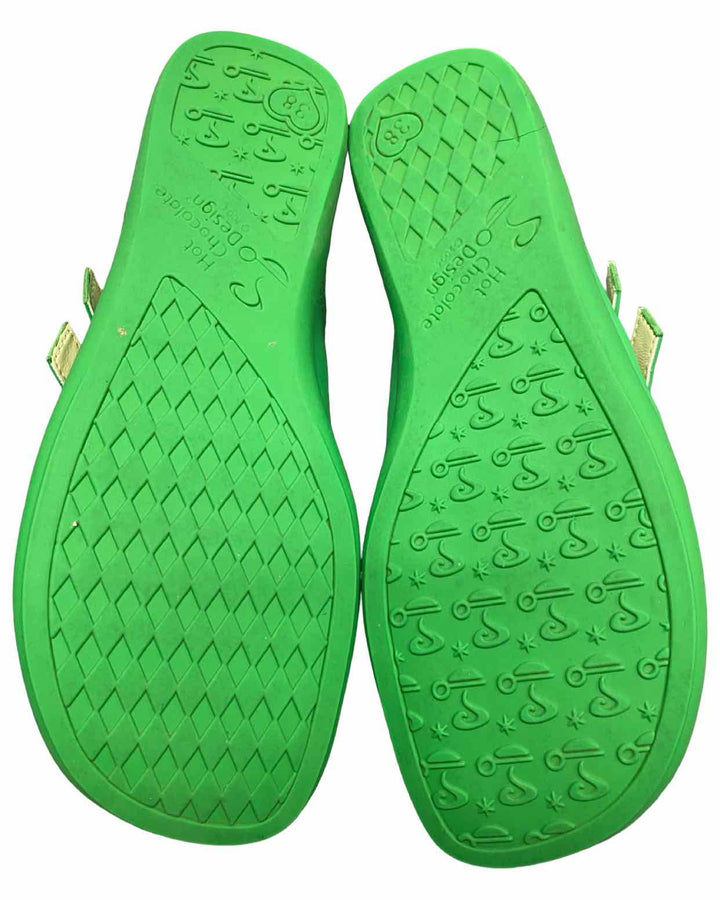 Hot Chocolate Design Shoe Size 38 Green Mary Jane Clogs