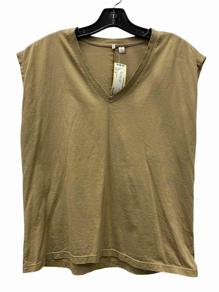 Nordstrom Size S Olive 100% cotton Short Sleeve Shirts