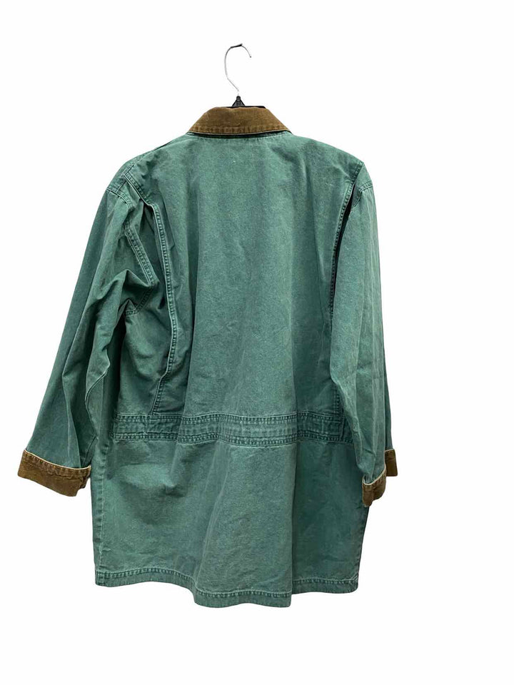 Eddie Bauer Size M Green Brown 100% cotton Jacket (Outdoor)
