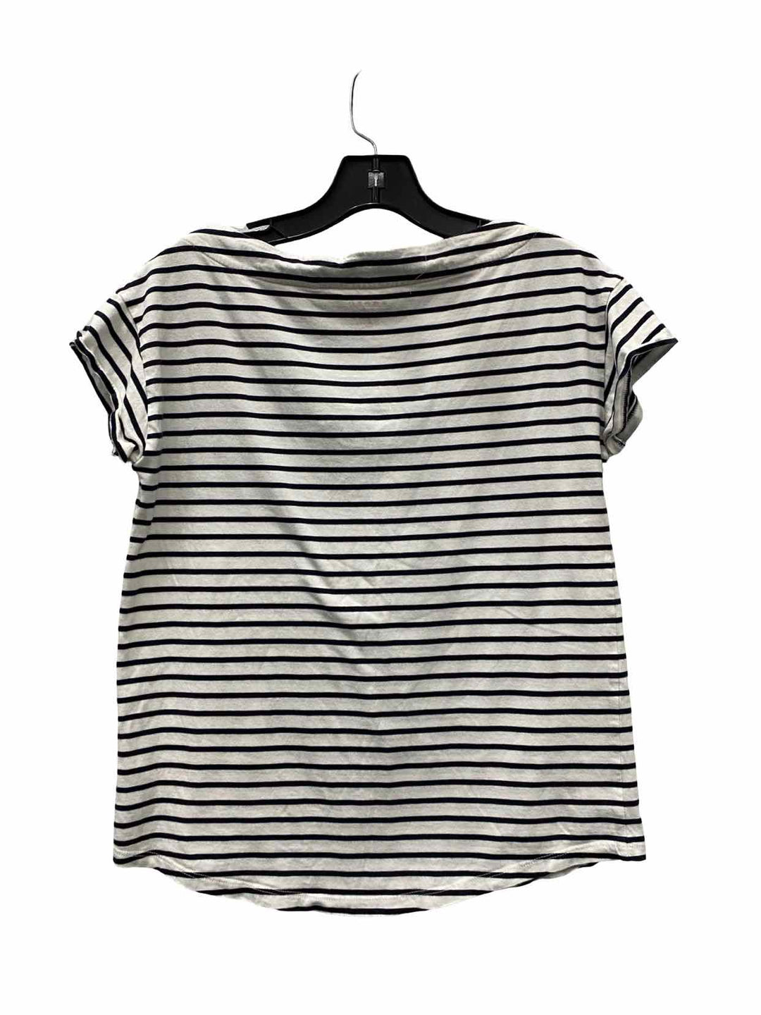 Boden Size 8 White navy Striped Short Sleeve Shirts