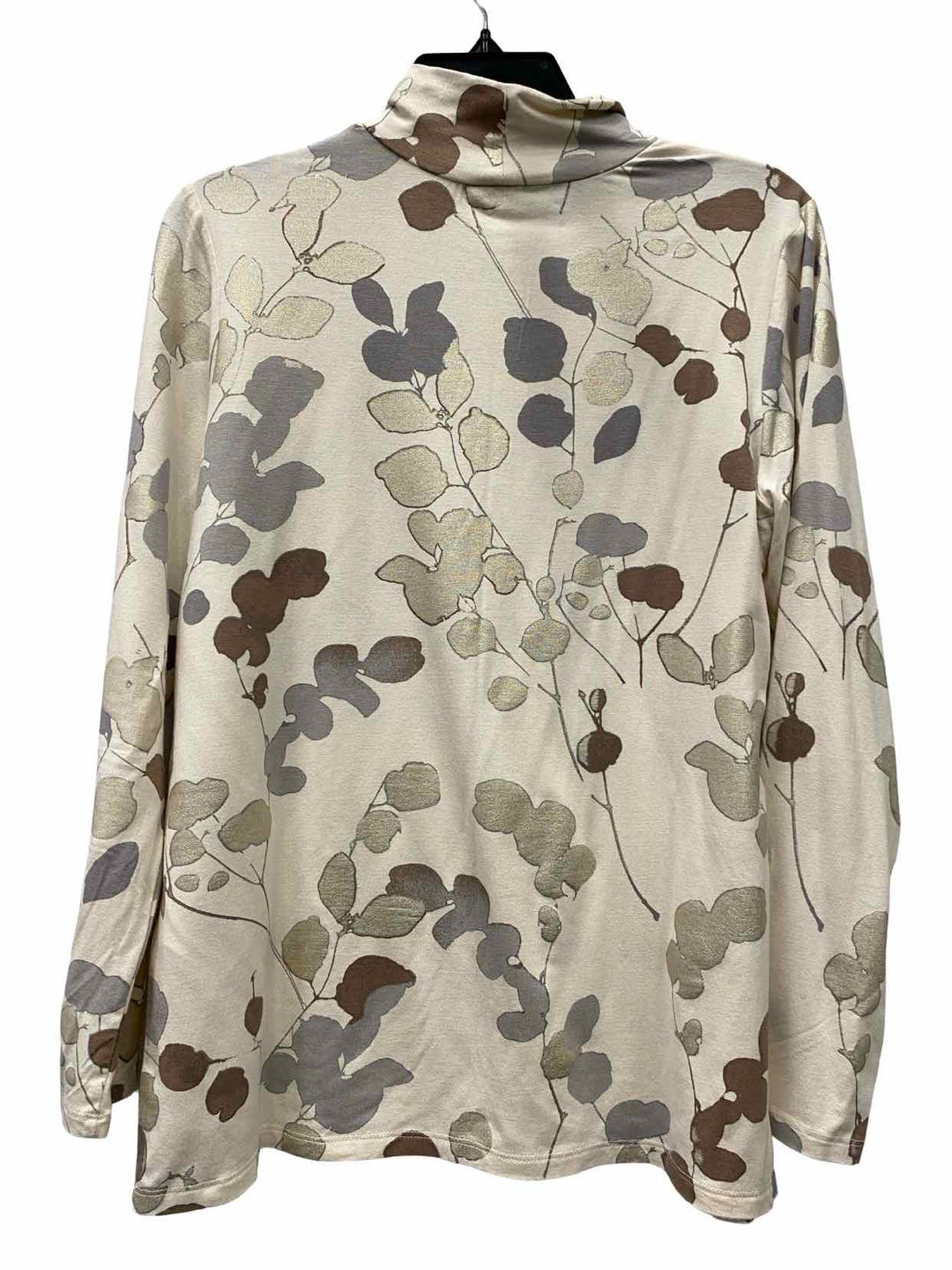 Chico's Size 1 (M) Ivory Floral Long Sleeve Shirts