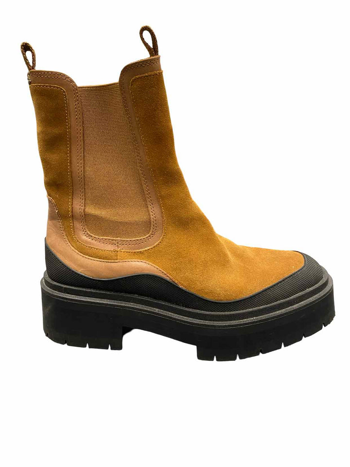 Sam Edelman Shoe Size 8 Camel Leather Lulia Chelsea Boots(Ankle)