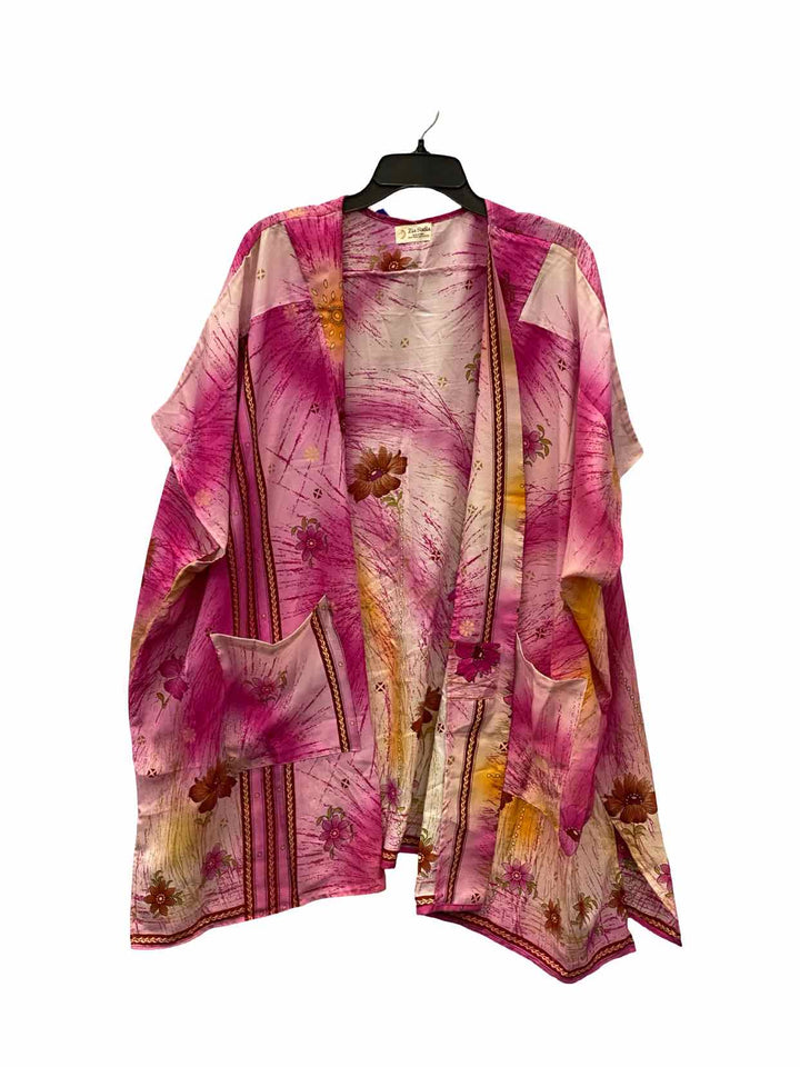 Zia Stella Size M/L Pink Floral Short Sleeve Shirts