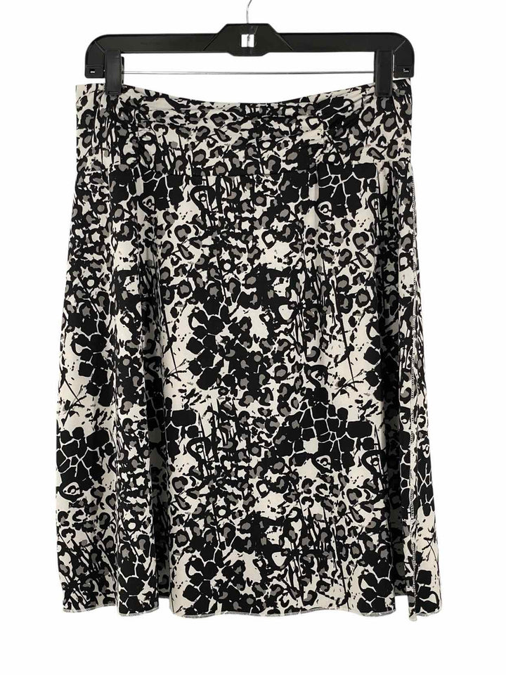 Tranquility Size M White Black Print Skirt